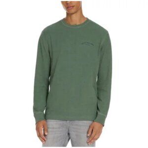 SCOTCH & SODA Men's T-Shirt LARGE Textured Knit Long Sleeve‎ Green 11195-1024